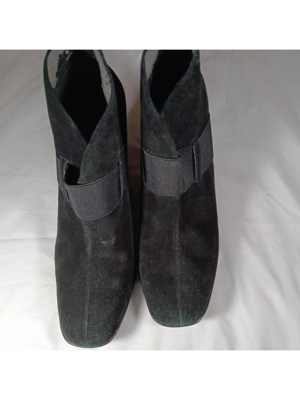 Nine West Black Suede Wedge Booties Women's 9 M